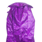 SUICICDE SQUAD Womens Trench Coat Purple Crazy Pattern M