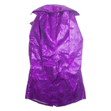 SUICICDE SQUAD Womens Trench Coat Purple Crazy Pattern M