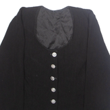 Womens Blazer Jacket Black Velvet M