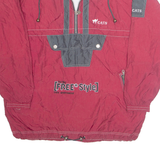CAT Mens Pullover Jacket Red Nylon L