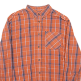 BEN SHERMAN Mens Shirt Orange Check Long Sleeve M