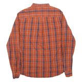 BEN SHERMAN Mens Shirt Orange Check Long Sleeve M