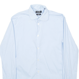 DKNY Mens Formal Shirt Blue Long Sleeve S