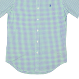 RALPH LAUREN Mens Shirt Green Check XS