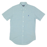 RALPH LAUREN Mens Shirt Green Check XS