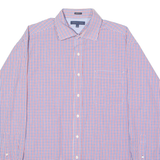 TOMMY HILFIGER Mens Shirt Blue Check Long Sleeve XL