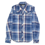 G-STAR RAW Tailor Western Mens Shirt Blue Plaid Long Sleeve S