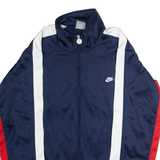 NIKE Mens Track Jacket Blue Colourblock M