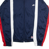 NIKE Mens Track Jacket Blue Colourblock M