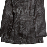 Mens Trench Jacket Brown Leather 90s L