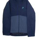 SPRAYWAY Womens Rain Jacket Blue Hooded Colourblock UK 14
