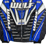 WULF SPORT Edinburgh Speedway Mens Motorcycle Jacket Blue Nylon Colourblock L