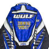 WULF SPORT Edinburgh Speedway Mens Motorcycle Jacket Blue Nylon Colourblock L