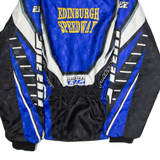 WULF SPORT Edinburgh Speedway Mens Motorcycle Jacket Blue Nylon Colourblock L