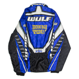 WULF SPORT Edinburgh Speedway Mens Motorcycle Jacket Blue Nylon Colourblock L