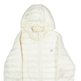 LEVI'S Womens Puffer Jacket Cream Hooded S