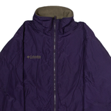 COLUMBIA Fleece Lined Womens Jacket Purple Nylon L