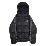 PUMA Womens Puffer Jacket Black Hooded UK 6
