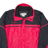 COLUMBIA Mens Ski Coat Red Colourblock XL