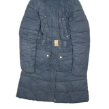 BARBOUR Womens Puffer Coat Blue Hooded UK 8