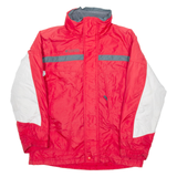 COLUMBIA Mens Ski Coat Red Nylon Hooded M