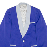 SCHULER Mens Blazer Jacket Purple Wool Striped M