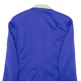 SCHULER Mens Blazer Jacket Purple Wool Striped M