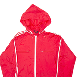 Mens Jacket Red Hooded M
