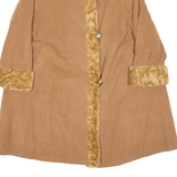 YOUR SIXTH SENSE Womens Overcoat Coat Brown Wool UK 10