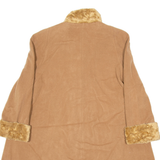 YOUR SIXTH SENSE Womens Overcoat Coat Brown Wool UK 10