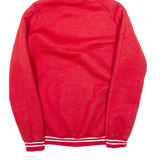 TEKLAN Sherpa Lined Mens Bomber Jacket Red Hooded M