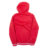 TEKLAN Sherpa Lined Mens Bomber Jacket Red Hooded M