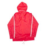 Mens Rain Jacket Red Hooded L