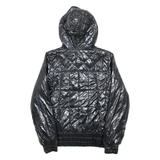 ADIDAS Womens Puffer Coat Black Hooded UK 10