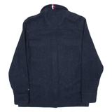 TOMMY HILFIGER Womens Quilted Jacket Blue Wool UK 4