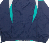 REEBOK Mens Track Jacket Blue Nylon L