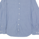 TOMMY HILFIGER New York Fit Mens Shirt Blue Spotted Long Sleeve L