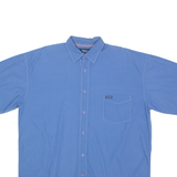 NAUTICA Sleepwear Mens Plain Shirt Blue 90s L