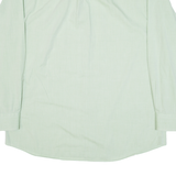 BURBERRY Mens Plain Shirt Green 90s Long Sleeve L