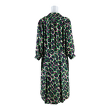 BRANDY Womens Day Dress Green Spotted Midi XL
