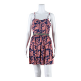 TOMMY HILFIGER Womens Skater Dress Pink Floral Sleeveless Short S
