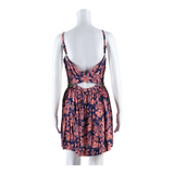 TOMMY HILFIGER Womens Skater Dress Pink Floral Sleeveless Short S
