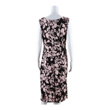 PHASE EIGHT Womens A-Line Dress Pink Viscose Floral Sleeveless Midi UK 14