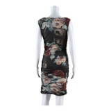 PHASE EIGHT Womens Pencil Dress Brown Floral Sleeveless Midi UK 12