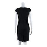 KAREN MILLEN Womens Pencil Dress Blue Geometric Sleeveless Midi UK 12