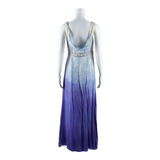 MONSOON Womens Ball Gown Dress Blue Silk Sleeveless Long UK 12