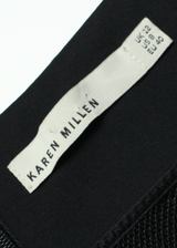 KAREN MILLEN Womens Pencil Dress Blue Geometric Sleeveless Midi UK 12