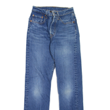 LEVI'S 501 Jeans Womens Blue Regular Straight Stone Wash W24 L30