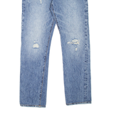 LEVI'S 501 Jeans Distressed Womens Blue Regular Straight Stone Wash W27 L29