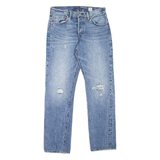 LEVI'S 501 Jeans Distressed Womens Blue Regular Straight Stone Wash W27 L29